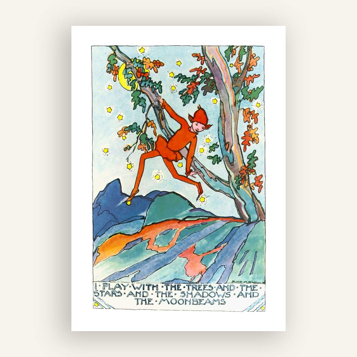 Set of 2 prints by Jessie M. King (1929)