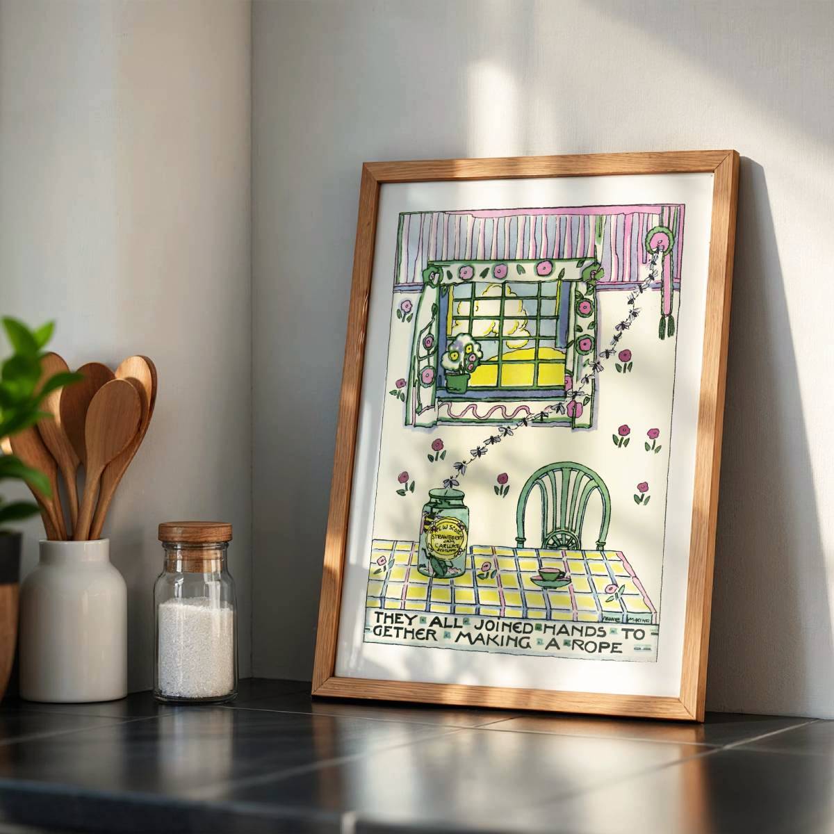 "They all joined hands to gather making rope" (1929) | King, Jessie M.