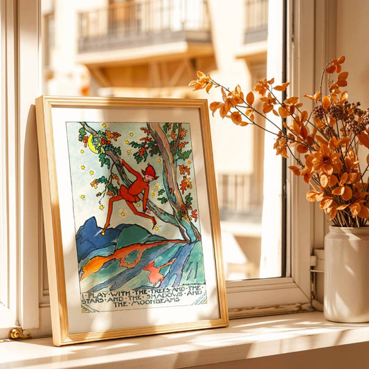 "I play with the trees and the stars and the shadows and the moonbeams" | King, Jessie M.