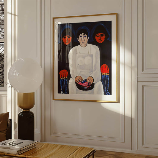 The Lost Felice by Marsden Hartley, figure wall art, Expressionist print, American seascape, folk modern, statement print, framed wall art, art poster