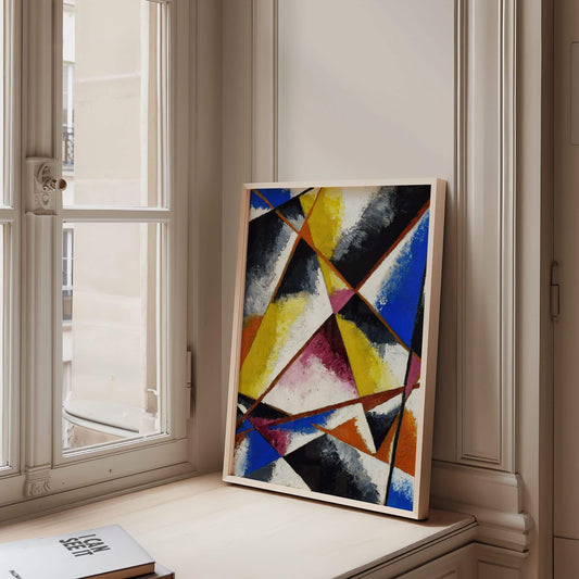 Untitled Composition by Lyubov Popova, modern art poster, geometric wall art, Russian abstract, Cubo-Futurist, modern home decor, framed wall art, art poster