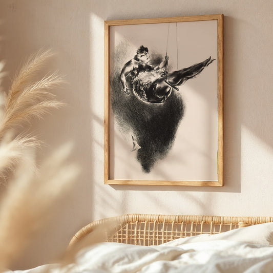 Kuniyoshi Wire Performer art poster, portrait wall art and unique print for stylish room decor