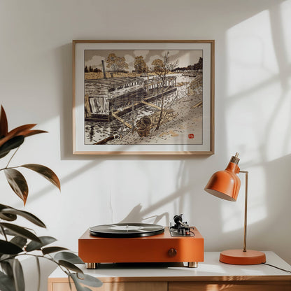 Du Bas-Meudon Vieux Lavoir | From '36 Views of the Eiffel Tower' by Henri Rivière