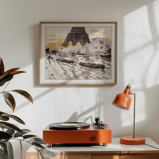 Les Péniches | From '36 Views of the Eiffel Tower' by Henri Rivière