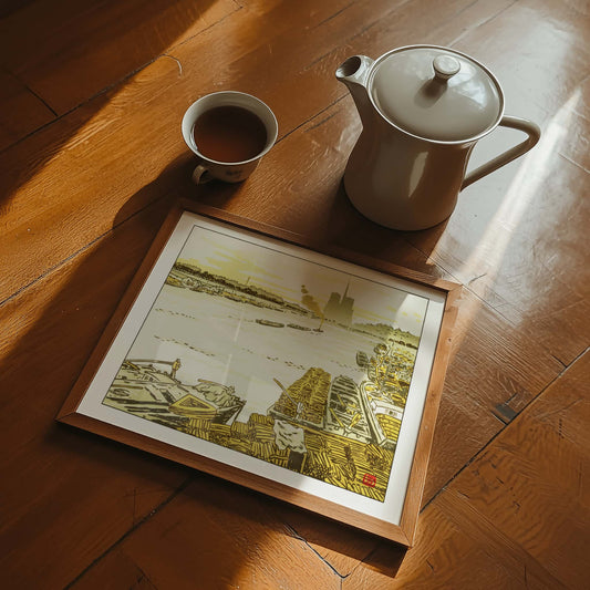 Du Pont d'Austerlitz | From '36 Views of the Eiffel Tower' by Henri Rivière