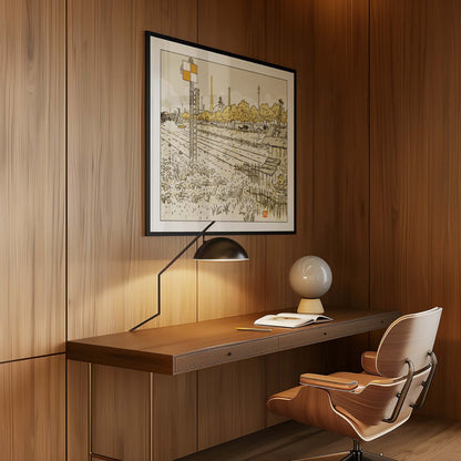 Du Quai de Javel (Baraque d'Aiguilleur) | From '36 Views of the Eiffel Tower' by Henri Rivière