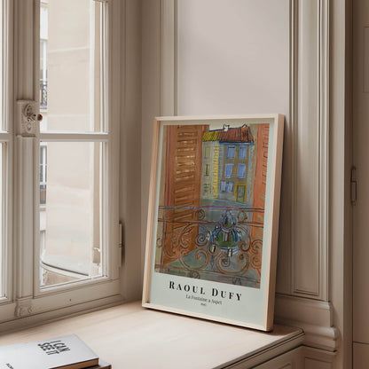 The Fountain in Aspet by Raoul Dufy, vintage portrait, classic art poster, French Riviera, modern French, affordable wall art, framed wall art, art poster