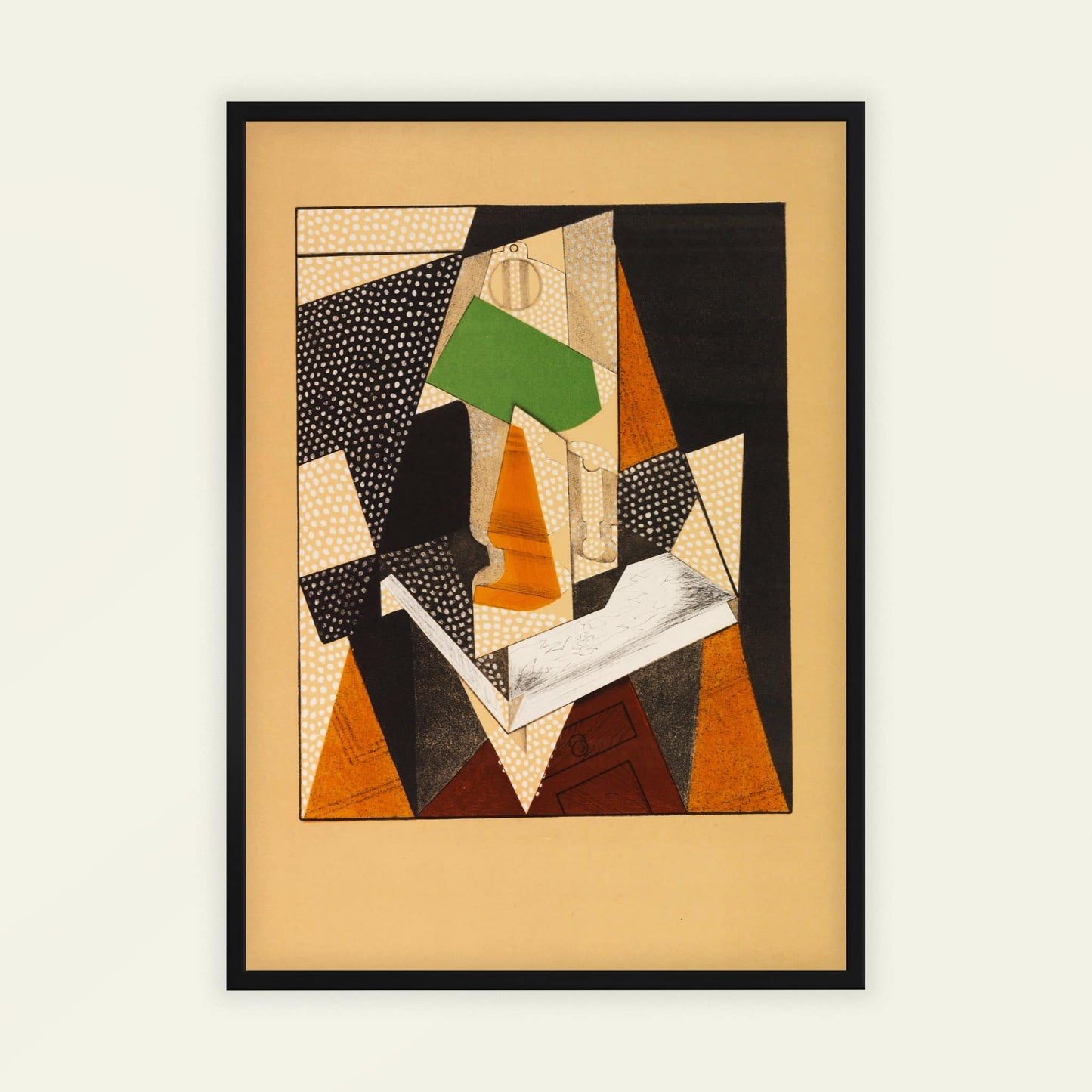 Au Soleil du Plafond (The Lamp) by Juan Gris, modernist print, Spanish modernist, Paris avant-garde, living room wall art, framed wall art, art poster