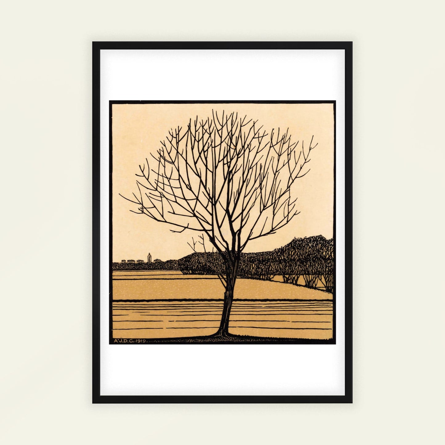 Bald Tree (Kale Boom) by Julie de Graag, flower wall art, landscape print, Dutch Art Nouveau, animal, large wall art, framed wall art, art poster