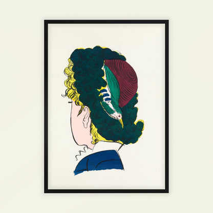Bird in Hair by Raoul Dufy, portrait print, vintage portrait, French Fauvist, Riviera, gallery wall decor, framed wall art, art poster