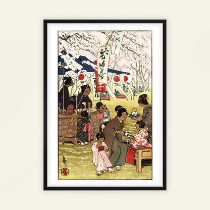 Blossom Time in Tokyo by Helen Hyde, vintage portrait, botanical print, American Japanese-inspired, nursery, framed print, framed wall art, art poster
