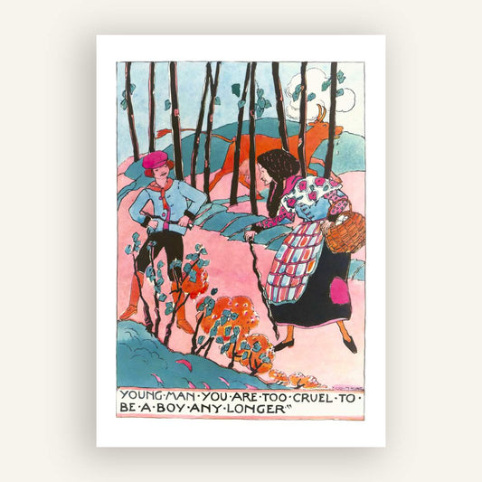 "Young man, you are too cruel to be a boy any longer" (1929) | King, Jessie M.