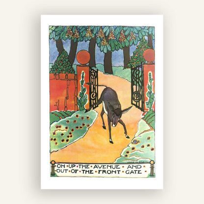 "On up the avenue and out of the front gate" (1929) | King, Jessie M.