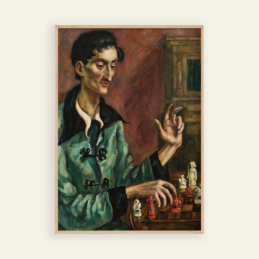 Chess Player (Portrait of Brunon Winawer) by Roman Kramsztyk