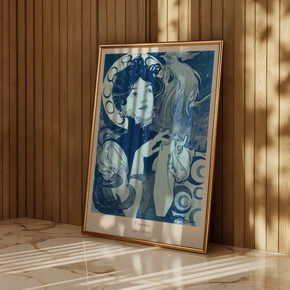 Cocorico by Alfons Mucha (with artist's name), animal print, nature poster, Czech Art Nouveau, decorative, small art print, framed wall art, art poster
