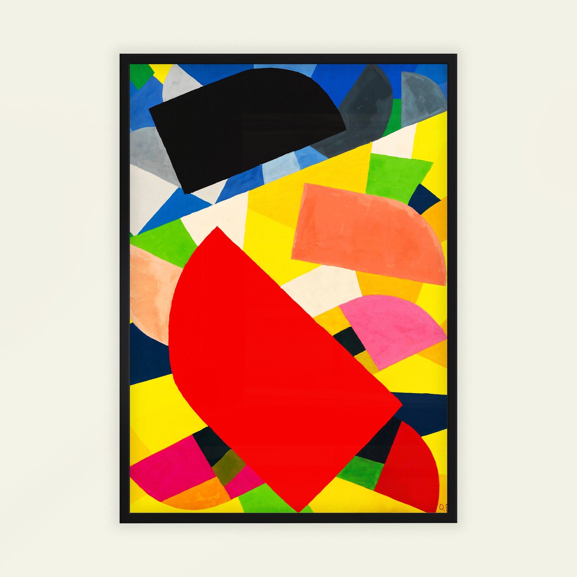 Composition by Otto Freundlich, modern wall decor, modern art poster, German-French colour blocks, avant-garde, office wall art, framed wall art, art poster
