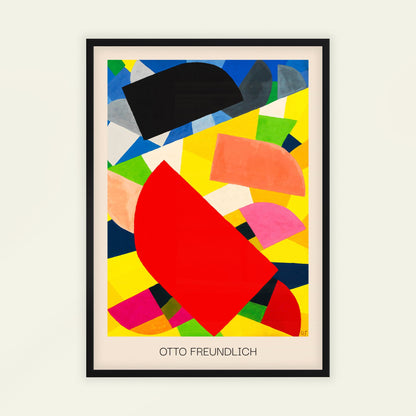 Composition by Otto Freundlich (with artist's name), modern wall decor, modern art poster, German-French colour blocks, avant-garde, fine art poster, framed wall art, art poster