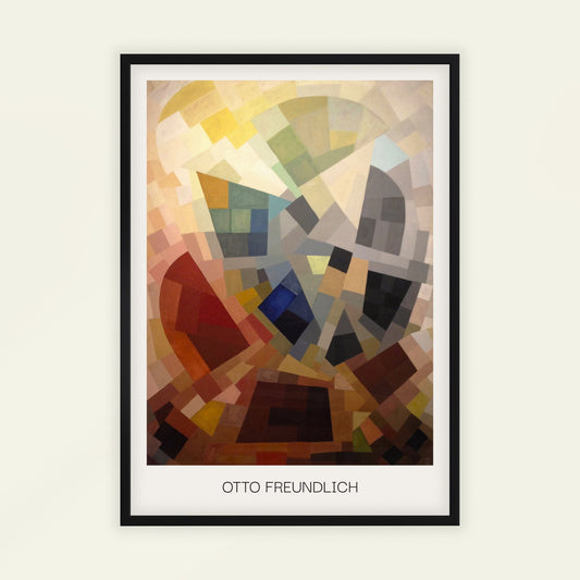 Composition by Otto Freundlich (with artist's name), modern wall decor, modern art poster, German-French colour blocks, avant-garde, living room wall art, framed wall art, art poster