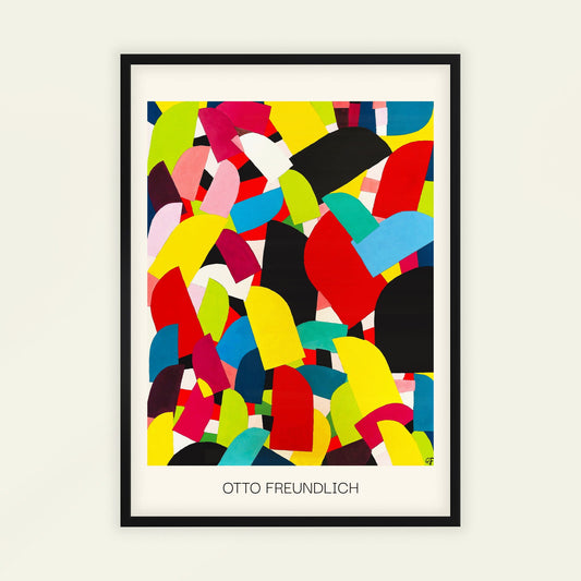 Composition by Otto Freundlich (with artist's name), modern wall decor, modern art poster, German-French colour blocks, avant-garde, gallery wall decor, framed wall art, art poster