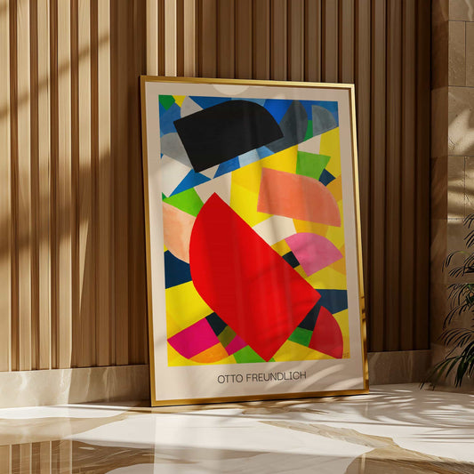 Composition by Otto Freundlich (with artist's name), geometric wall art, modernist print, German-French geometric, modernist, vintage poster, framed wall art, art poster