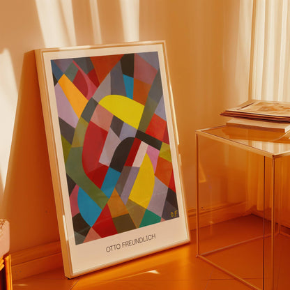 Composition by Otto Freundlich (with artist's name), abstract art print, modern wall decor, German-French abstract, colour blocks, affordable wall art, framed wall art, art poster
