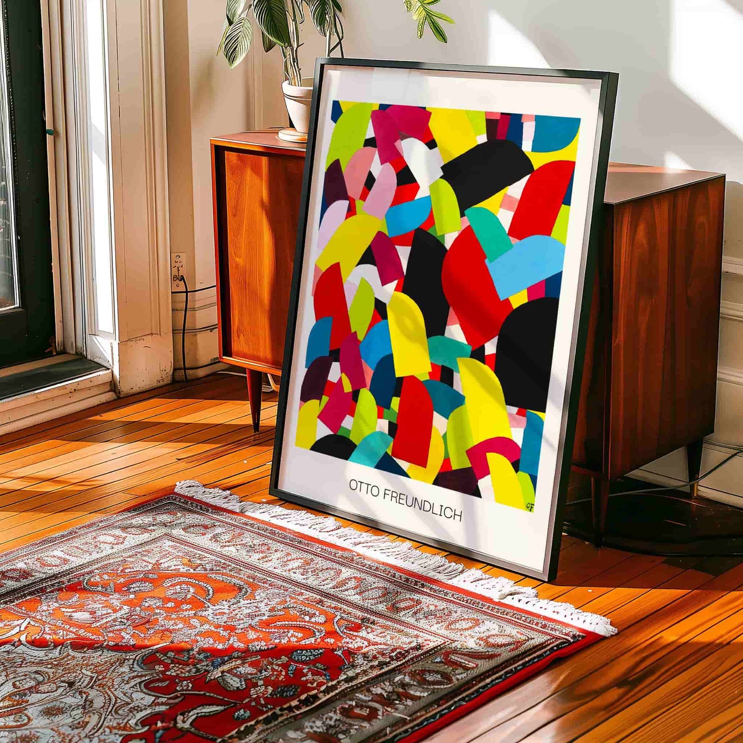 Composition by Otto Freundlich (with artist's name), geometric wall art, modernist print, German-French geometric, modernist, office wall art, framed wall art, art poster