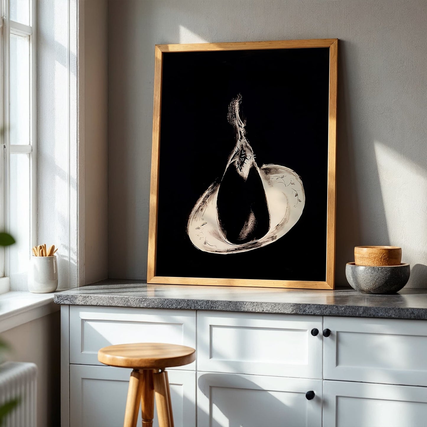 Eggplant art print inspired by Kuniyoshi, wall art for your home and paintings for room decor
