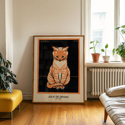 Sitting cat (1918) | De Graag, Julie