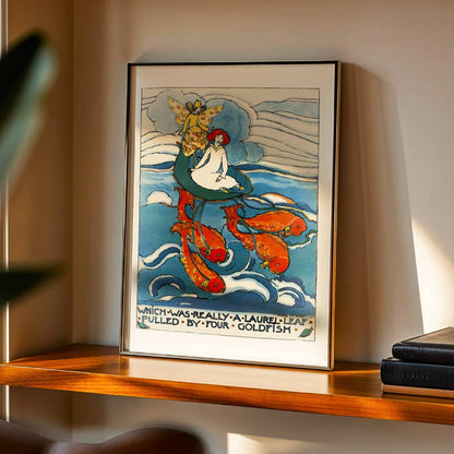 "Which was really a laurel leaf pulled by four goldfish" | King, Jessie M.