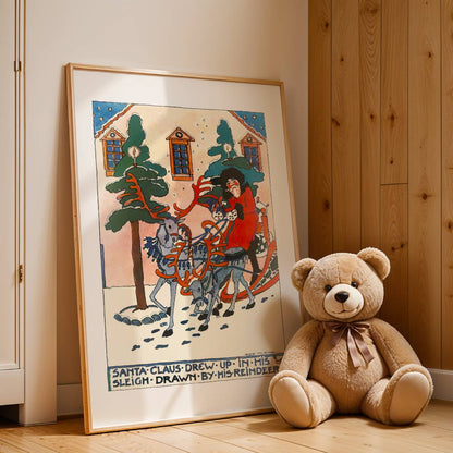 "Santa Claus drew up in his sleigh pulled by a reindeer" (1929) | King, Jessie M.