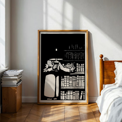 The Book-lover by Félix Vallotton, figure wall art, Impressionist print, Swiss-French woodcut, literary, large wall art, framed wall art, art poster