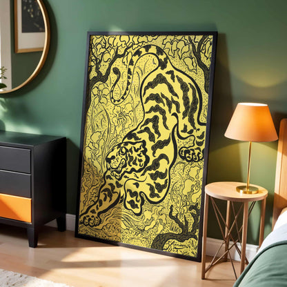 Tiger in the Jungle by Paul Ranson, wildlife wall art, jungle print, French Nabis, decorative, affordable wall art, framed wall art, art poster