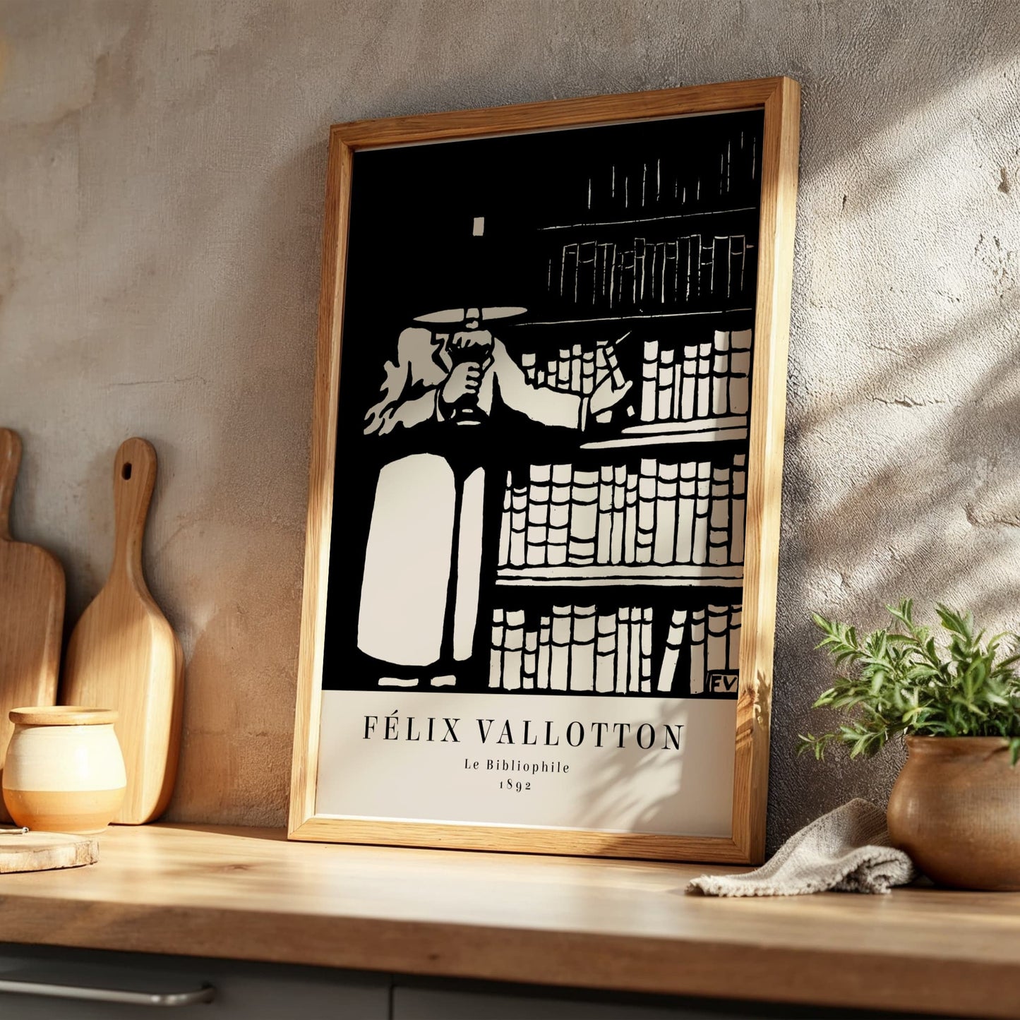 The Book-lover by Félix Vallotton (with artist's name), Impressionist print, portrait print, Swiss-French literary, Nabis, living room wall art, framed wall art, art poster