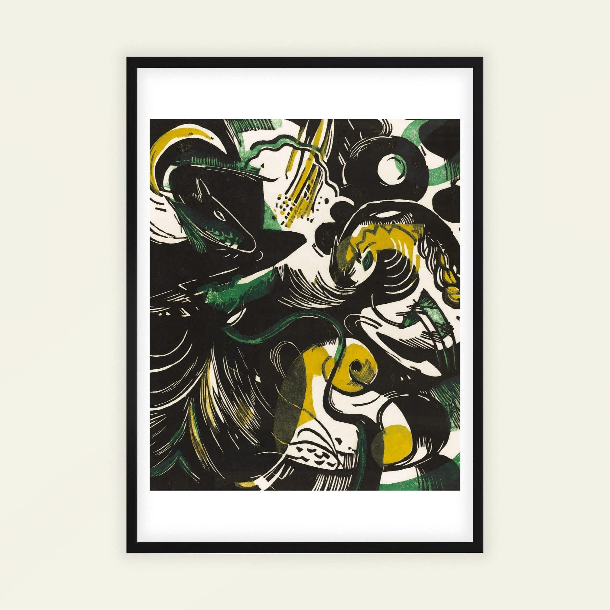 Genesis II by Franz Marc, nature poster, geometric wall art, German Blue Rider, colourful, art reproduction, framed wall art, art poster