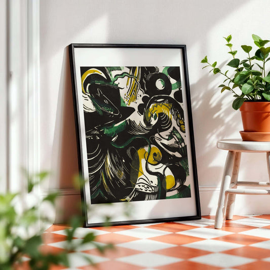 Genesis II by Franz Marc, wildlife wall art, abstract art print, German Expressionist, animal art, gallery wall decor, framed wall art, art poster