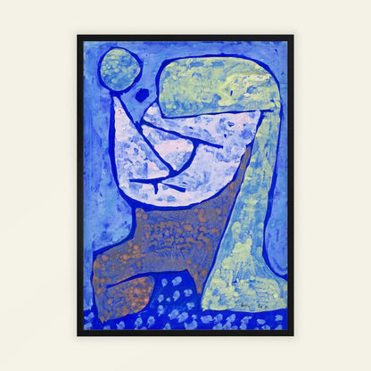 Gezeichnetes Mädchen (Drawn Girl) by Paul Klee, figure wall art, abstract art print, Swiss-German Bauhaus, abstract, fine art poster, framed wall art, art poster