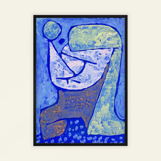 Gezeichnetes Mädchen (Drawn Girl) by Paul Klee, figure wall art, abstract art print, Swiss-German Bauhaus, abstract, fine art poster, framed wall art, art poster