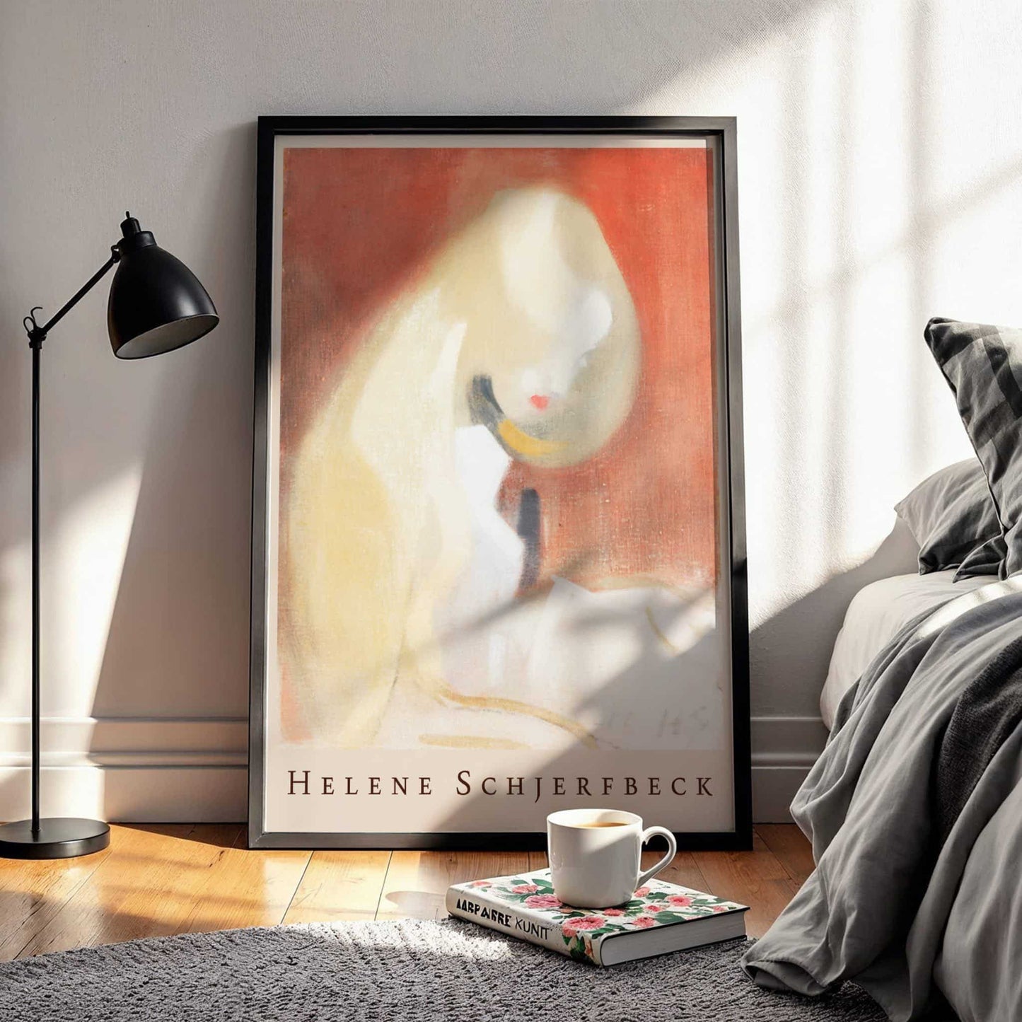 Girl with Blonde Hair by Helene Schjerfbeck, Expressionist print, portrait print, Finnish minimal, Nordic modernist, art reproduction, framed wall art, art poster