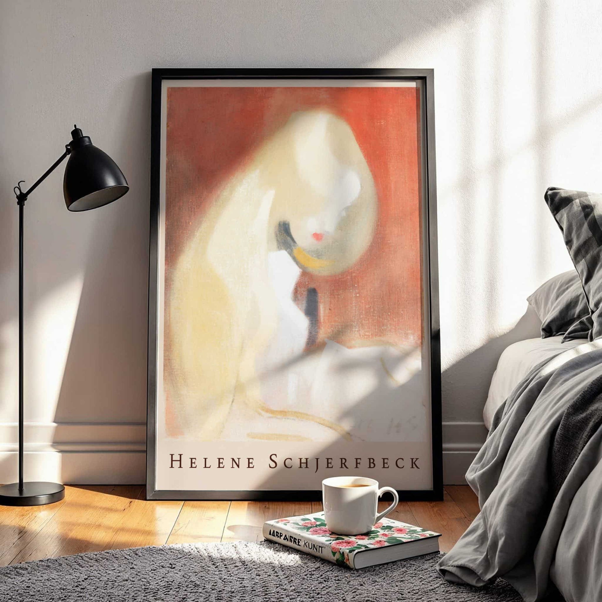 Girl with Blonde Hair by Helene Schjerfbeck, Expressionist print, portrait print, Finnish minimal, Nordic modernist, art reproduction, framed wall art, art poster