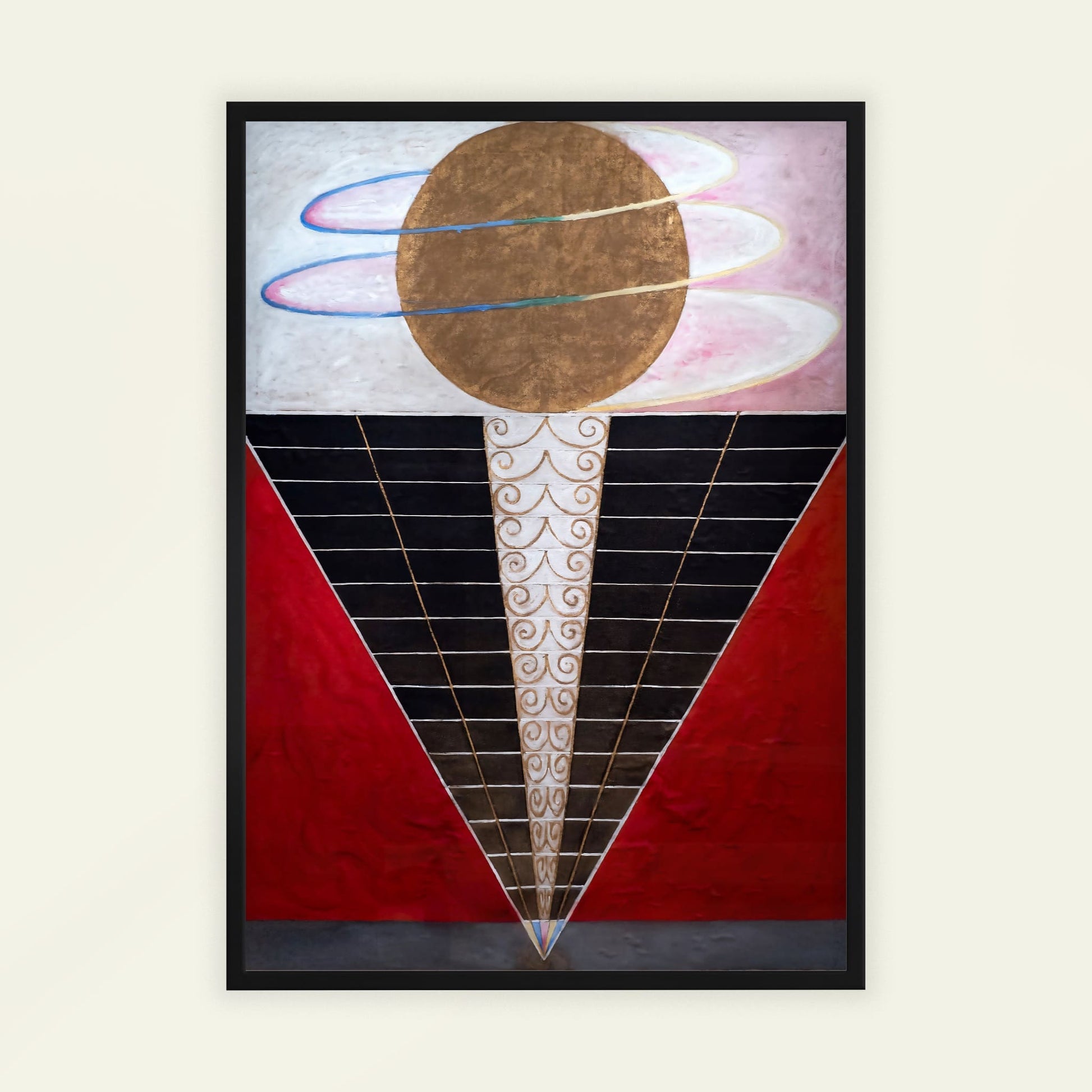 Group X, No. 2, Altarpiece by Hilma Af Klint, modern art poster, geometric wall art, Swedish colour symbol, geometric, bedroom wall decor, framed wall art, art poster