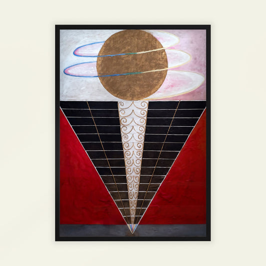 Group X, No. 2, Altarpiece by Hilma Af Klint. Abstract art piece with geometric shapes and colors on a white background