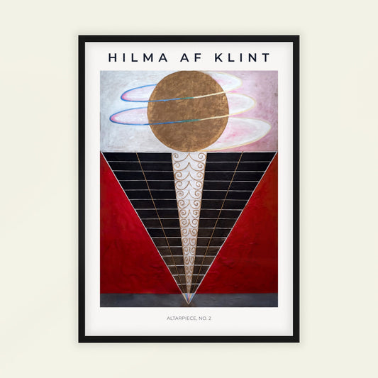 Group X, No. 2, Altarpiece by Hilma Af Klint (with artist's name), modernist print, abstract art print, Swedish modernist, spiritual abstract, art reproduction, framed wall art, art poster