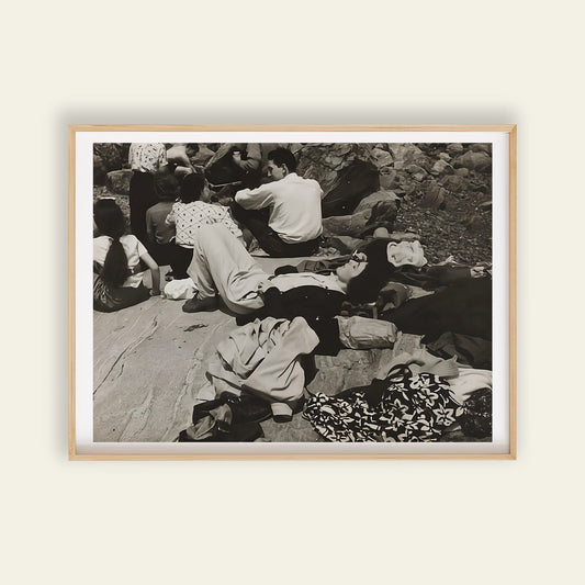 Group on Rock, Ogunquit by Yasuo Kuniyoshi photo print, for room decor, wall art and art for your home, showing the face of life