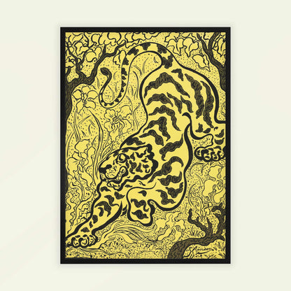 Tiger in the Jungle by Paul Ranson, Impressionist print, wildlife wall art, French vintage French, symbolist, living room wall art, framed wall art, art poster