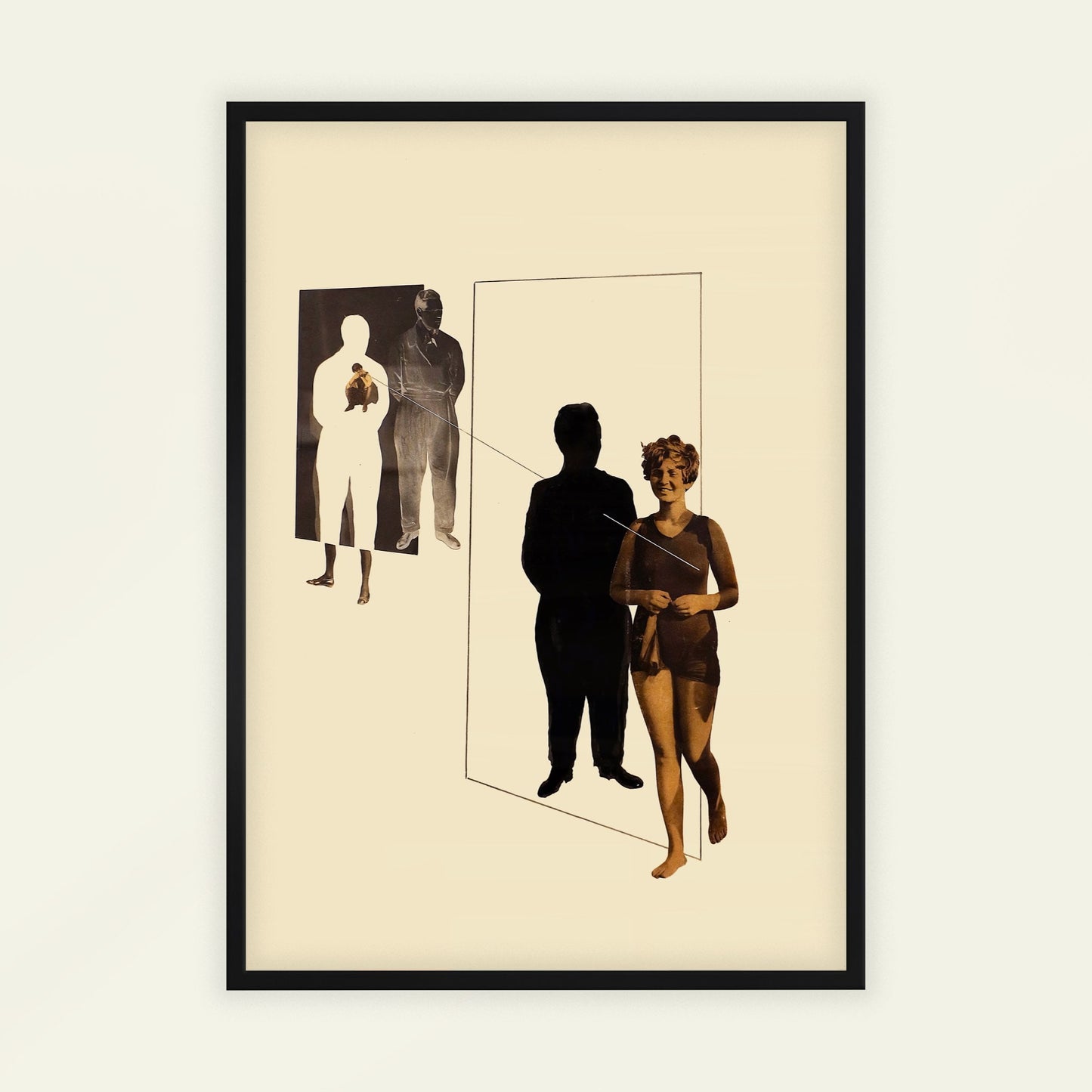 Jealousy by László Moholy-Nagy, vintage portrait, modern art poster, Hungarian modernist, abstract, affordable wall art, framed wall art, art poster
