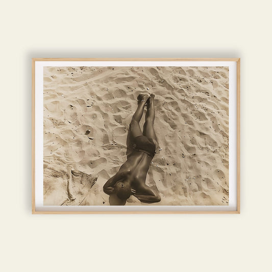 Man on Beach Kuniyoshi photo wall art, as art posters and wall art with modern portrait style and everyday life detail