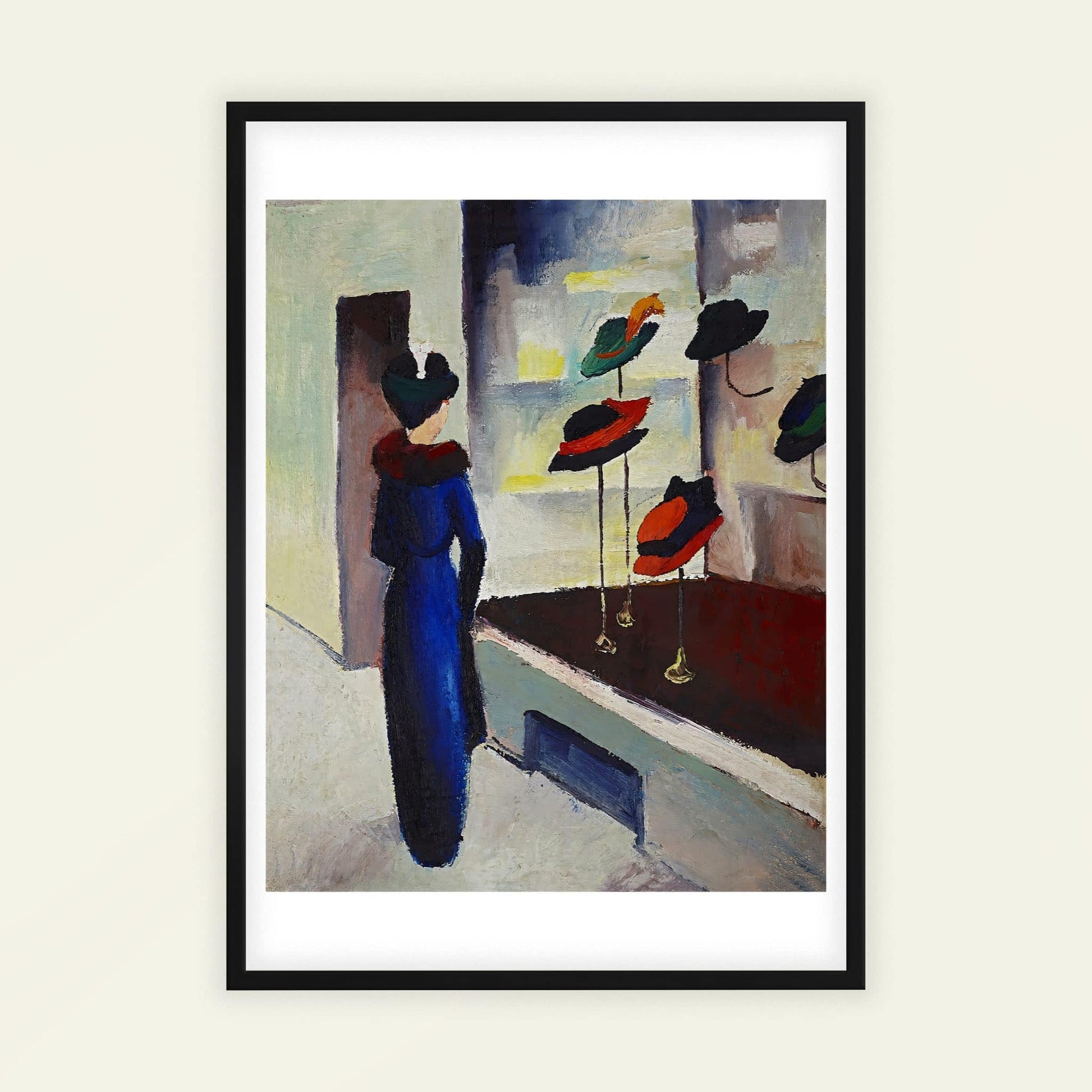 Milliner’s Shop by August Macke, portrait print, vintage portrait, German modernist, Expressionist, art reproduction, framed wall art, art poster