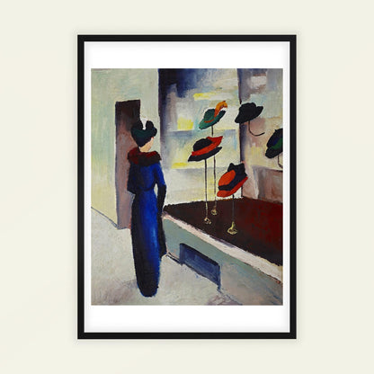 Milliner’s Shop by August Macke, portrait print, vintage portrait, German modernist, Expressionist, art reproduction, framed wall art, art poster