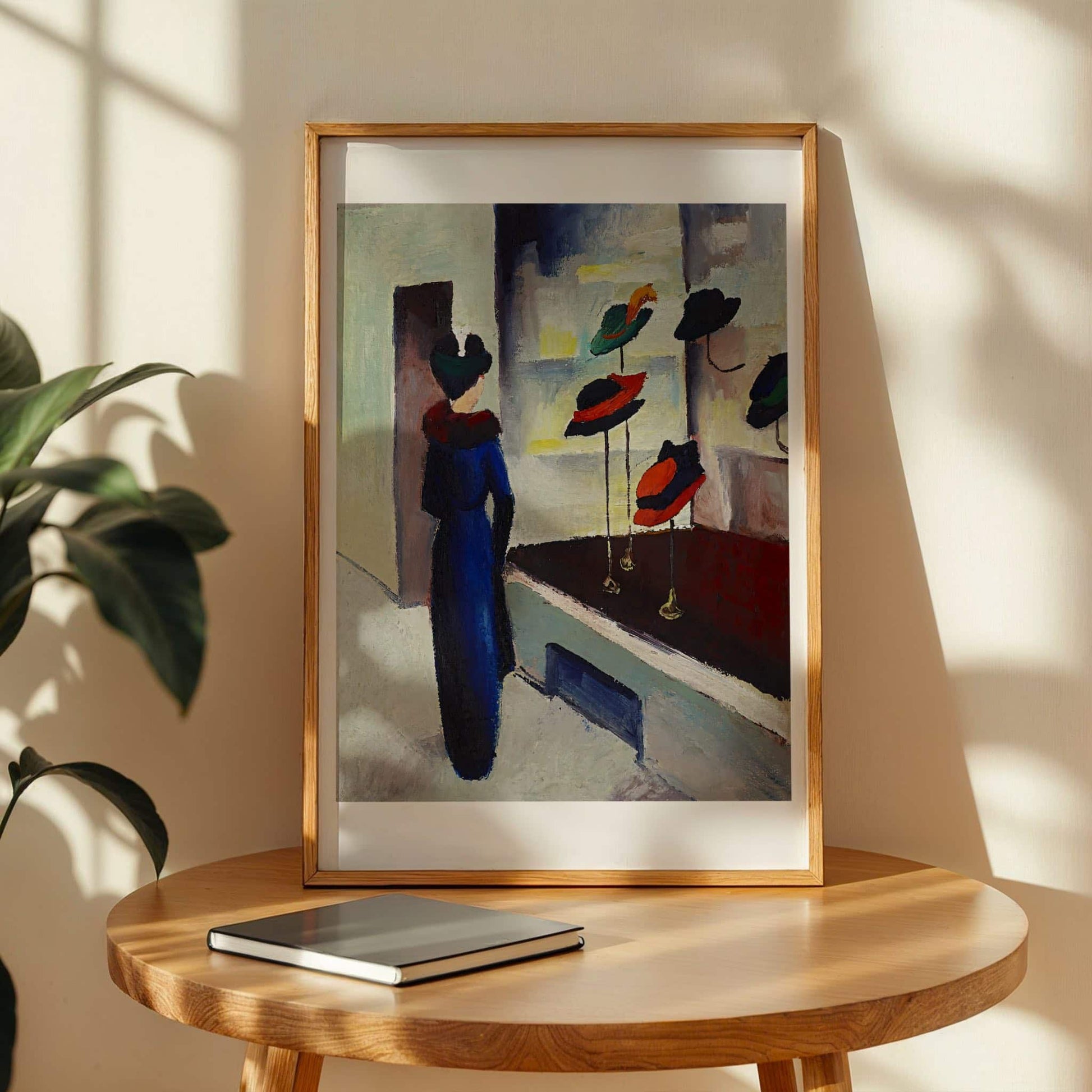 Milliner’s Shop by August Macke, Expressionist print, figure wall art, German Fauvist colour, garden, gallery wall decor, framed wall art, art poster