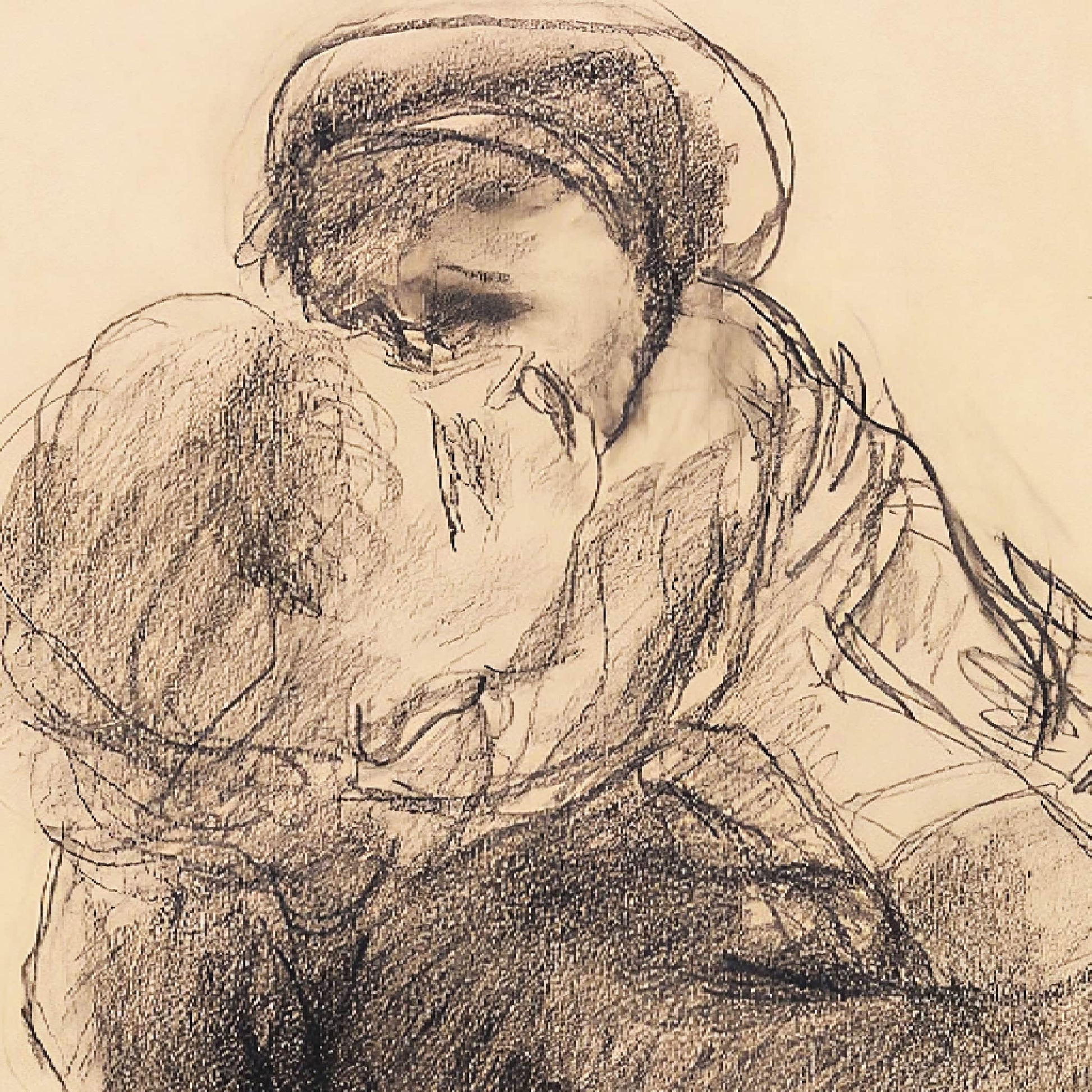 Mother and Child by Yasuo Kuniyoshi as an art print for wall art, room decor and prints for wall styling